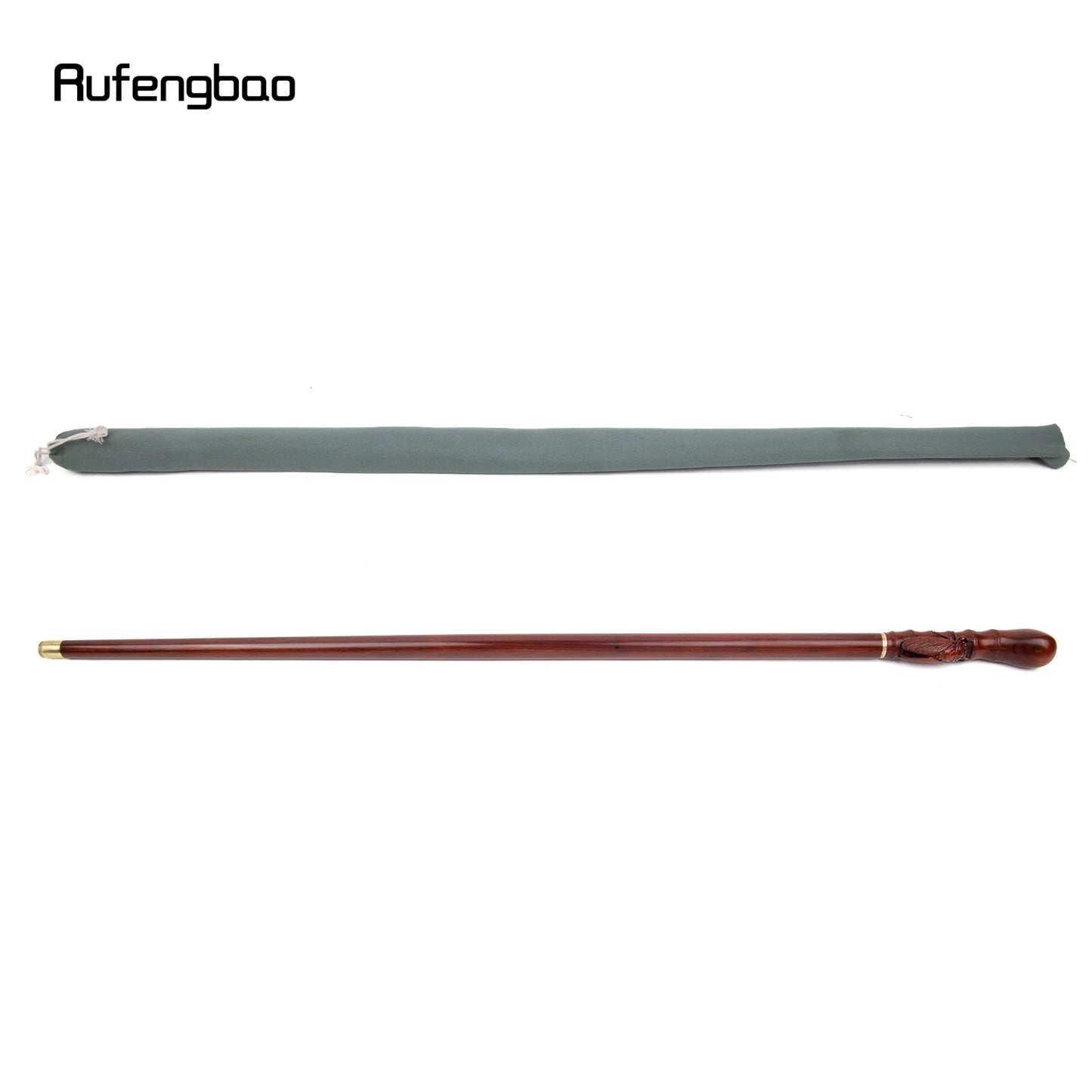 Brown Cicada Bamboo Single Joint Fashion Walking Stick