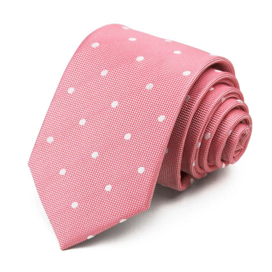 Hot Pink Neck Tie Classic Polka Dot