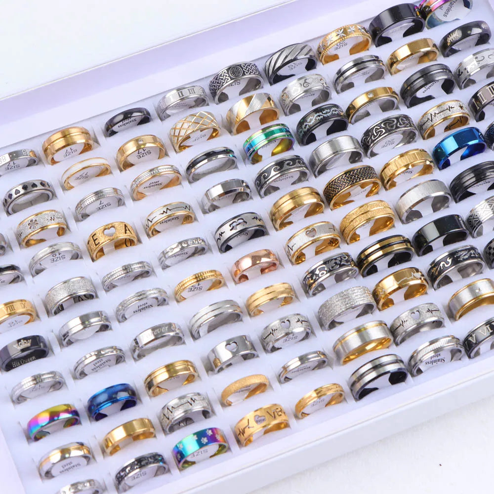 20pc Fashion Stainless Steel Rings