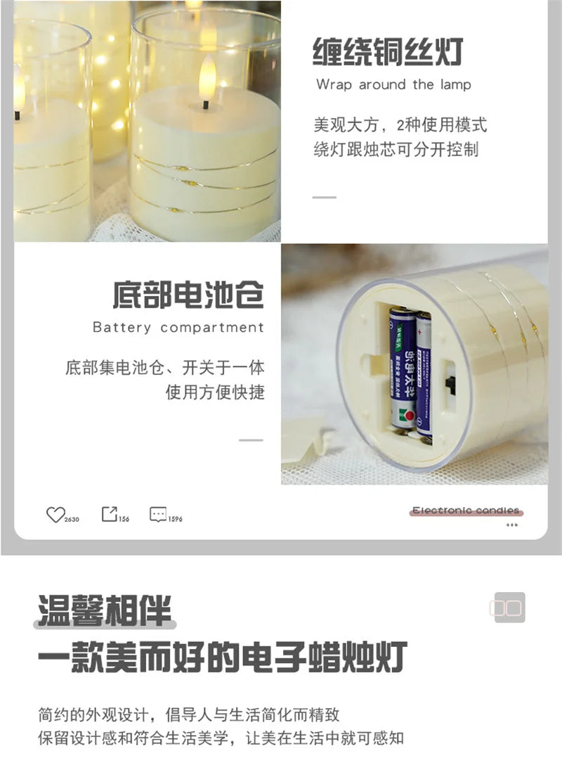 3-Pack Flameless LED Candle
