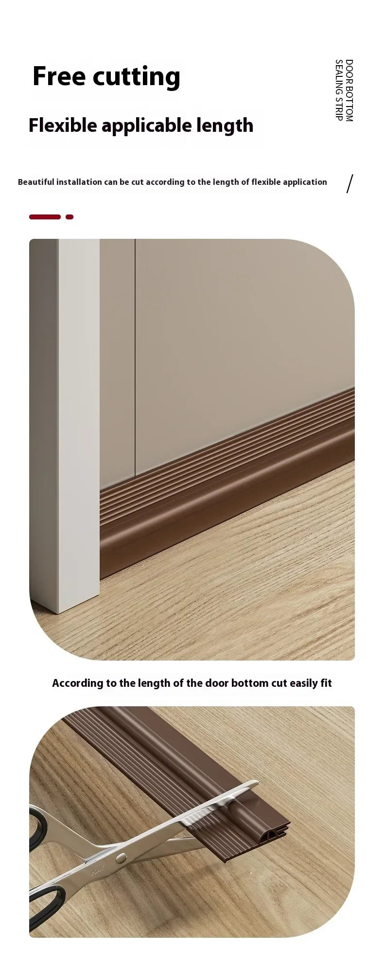 28/50mm Height Door Bottom Weather Stripping