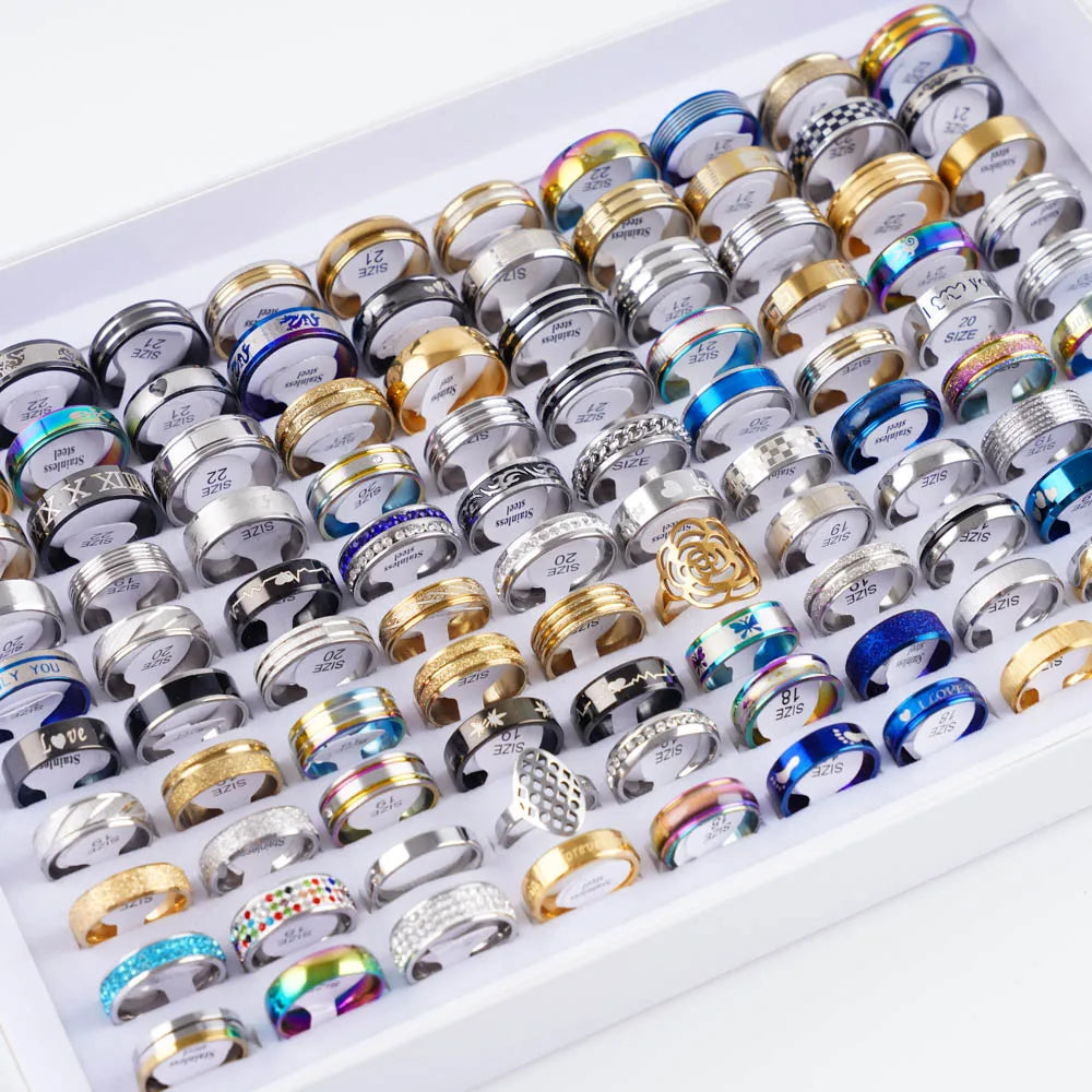 20pc Fashion Stainless Steel Rings