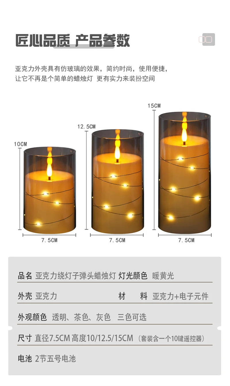 3-Pack Flameless LED Candle