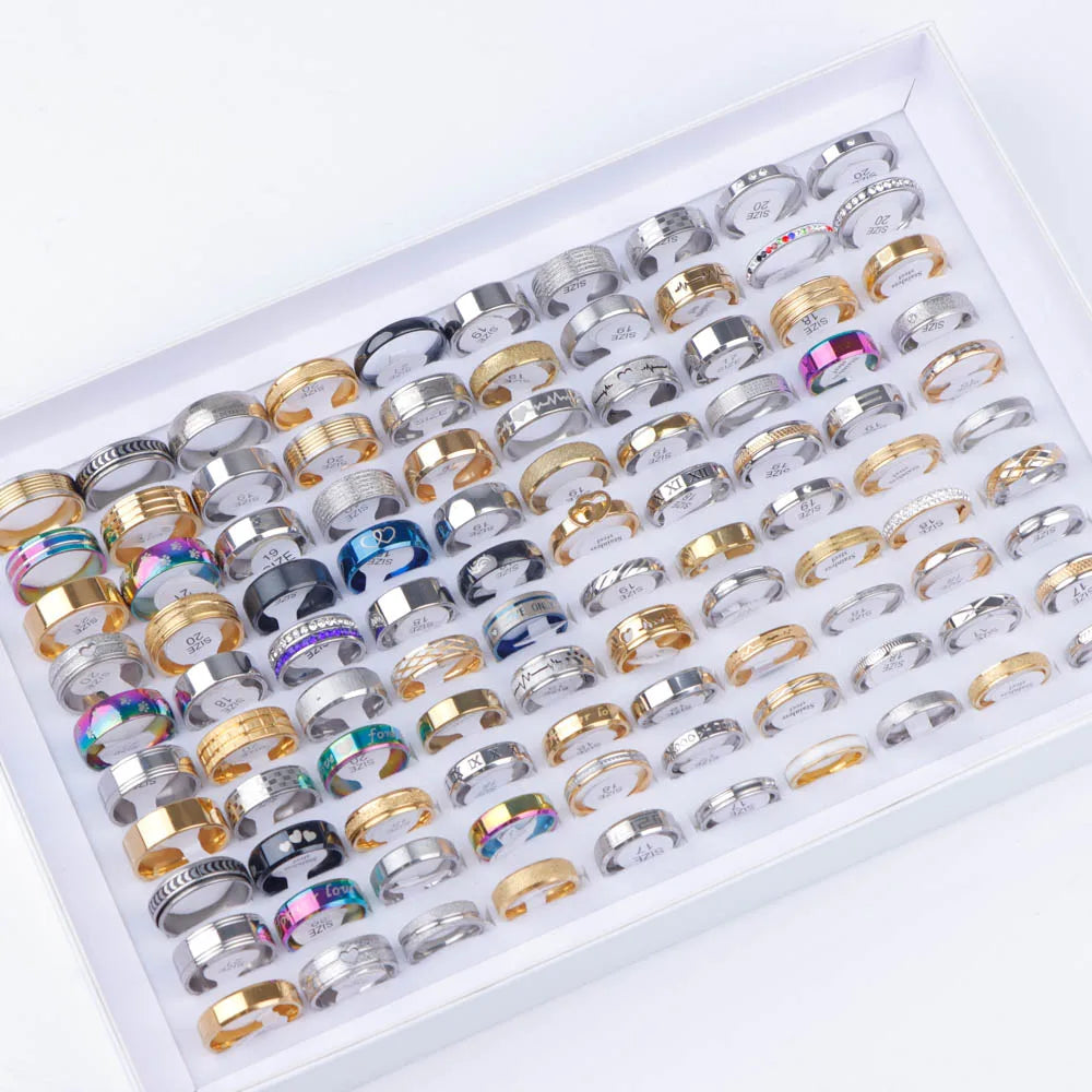20pc Fashion Stainless Steel Rings
