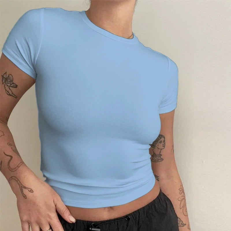 Woman Short Sleeve T-shirt Slim Fit