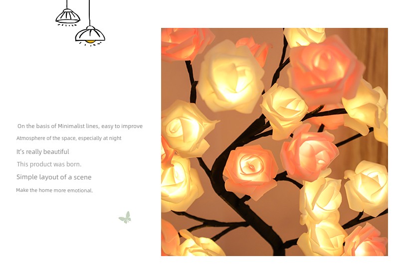 LED Lamp Rose Lights