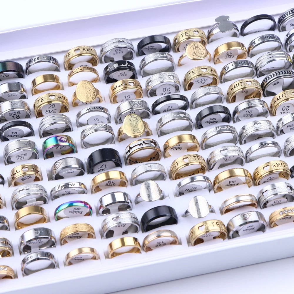 20pc Fashion Stainless Steel Rings