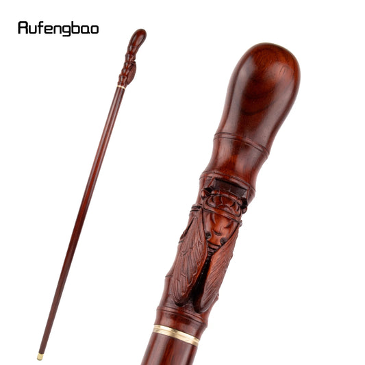 Brown Cicada Bamboo Single Joint Fashion Walking Stick