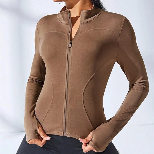 Yoga Coat Slimming Body Sculpting Zipper Jacket