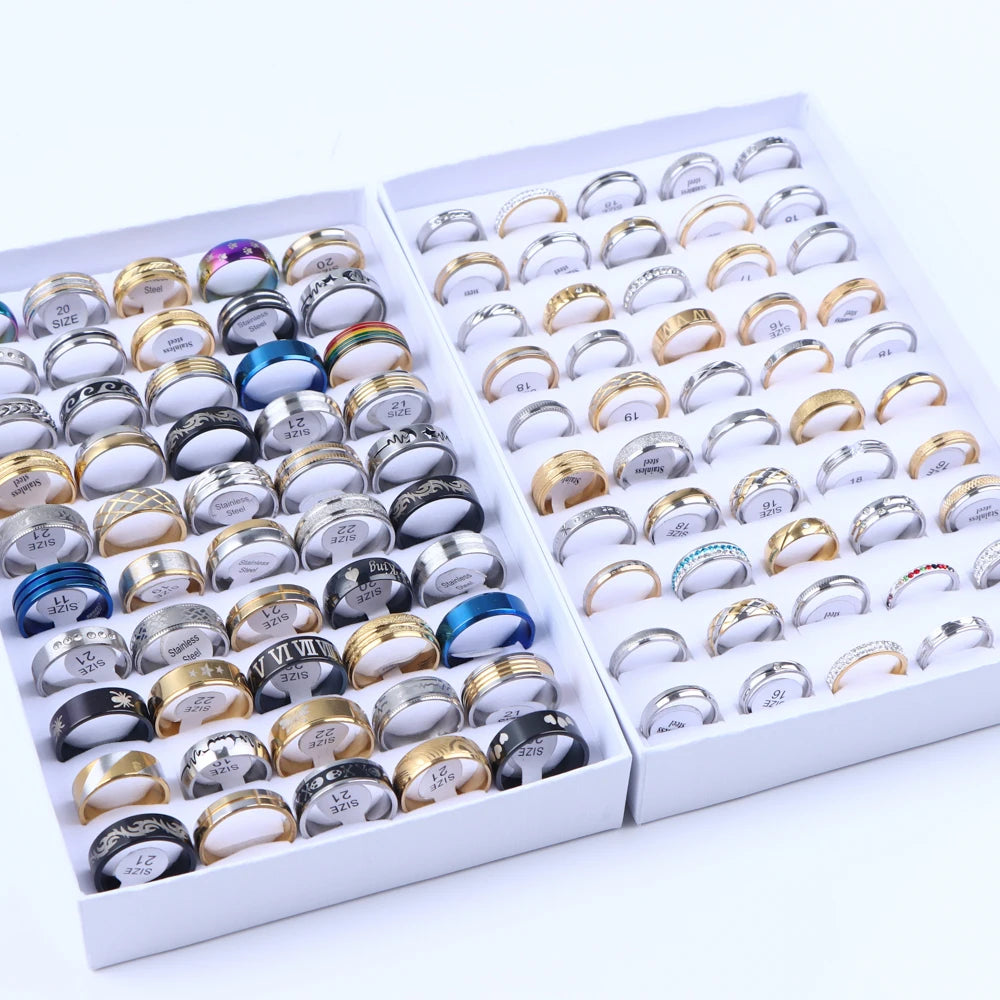 20pc Fashion Stainless Steel Rings