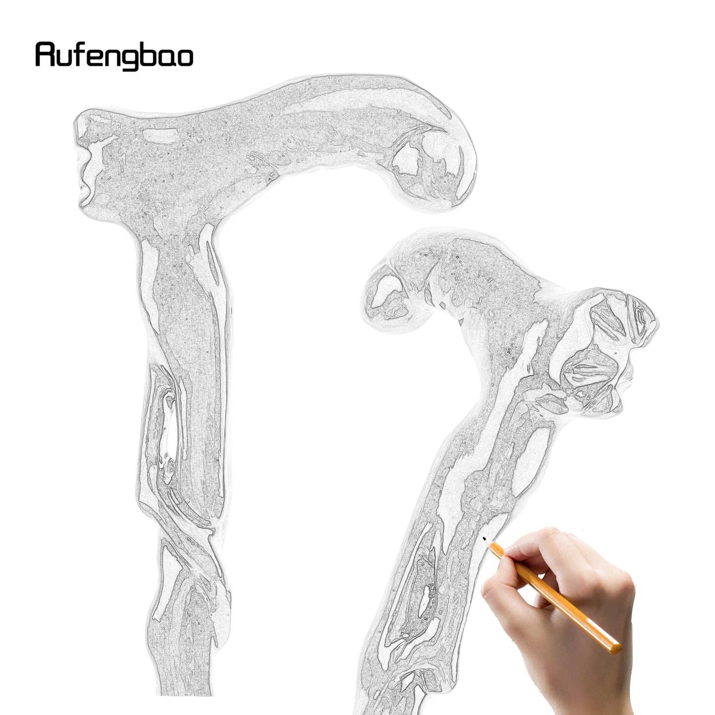 Brown Tree Vine Single Joint Fashion Walking Stick