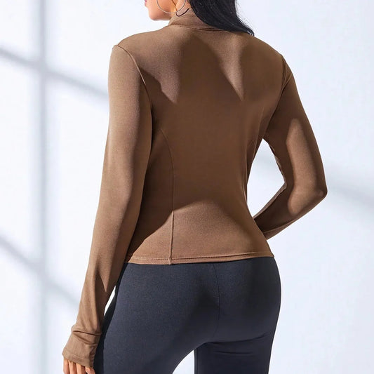 Yoga Coat Slimming Body Sculpting Zipper Jacket